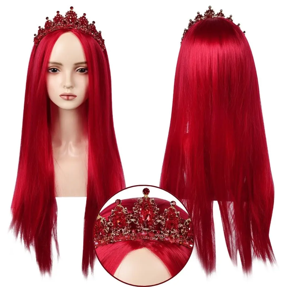 Нащадки Косплей Королева сердец парик Корона термостойкие синтетические