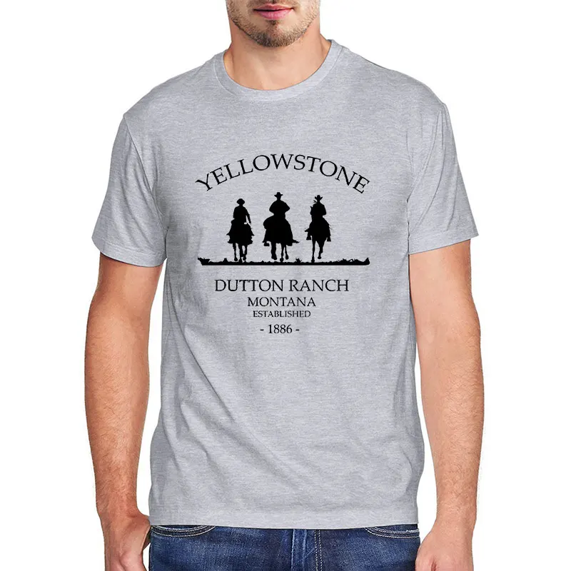 

Yellowstone Dutton Ranch Cowboy Graphic Men's Harajuku T Shirt Boys Girls Tops 100 Cotton Black T-Shirt Men’s Streetwear EU SIZE