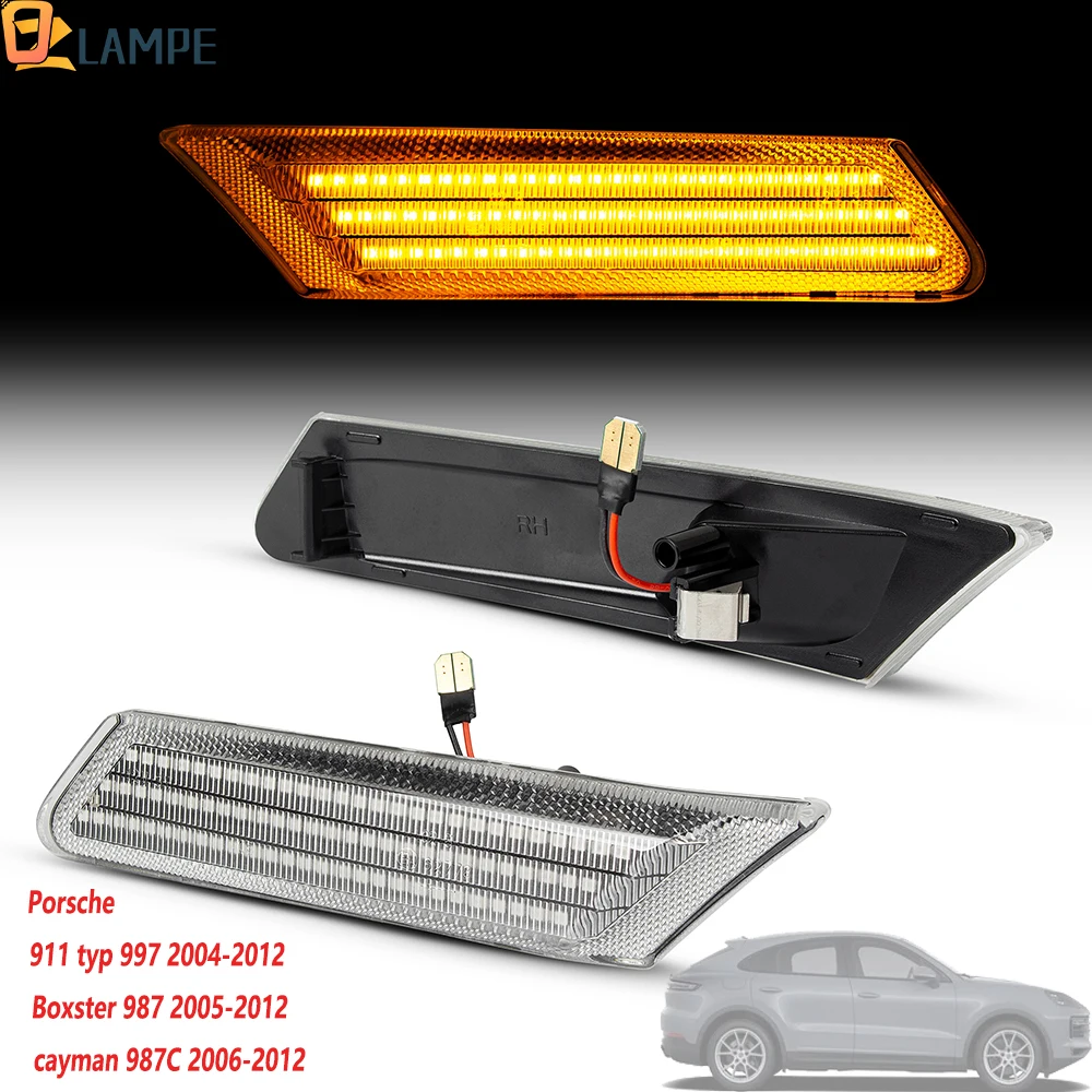 

2 шт., задние динамические боковые маркеры для Porsche 911 997 Carrera GT2 GT3 Boxster Cayman 987