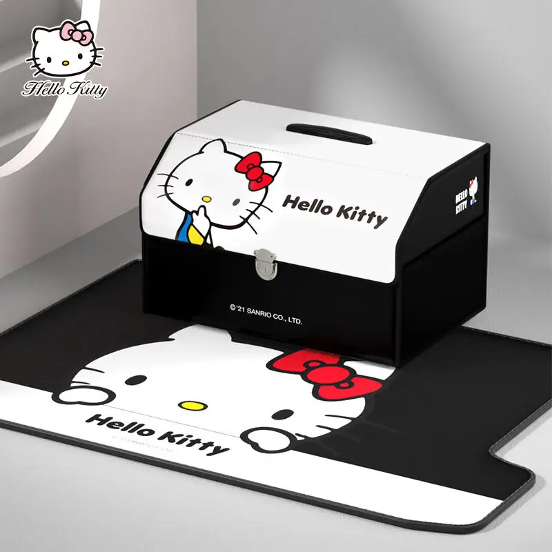 

Kawaii Sanrio, коврик для багажника автомобиля Hello Kitty, Женский мультяшный милый задний коврик, специальный автомобильный специальный высококачественный коврик на заказ