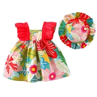babzapleume summer newborn baby girl clothes korean fashion sleeveless cotton flowers princess dresssunhat infant dresses 139