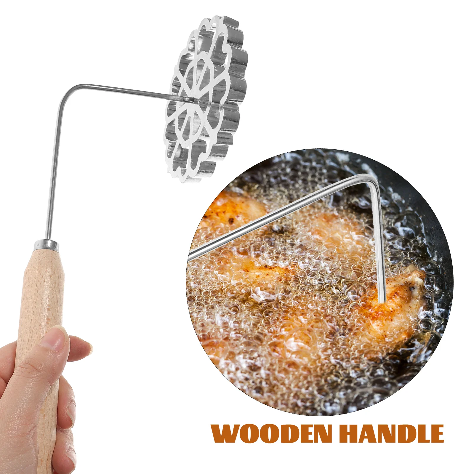 Форма для масляного пирса бытовая ложка с деревянной ручкой кухонная жарки