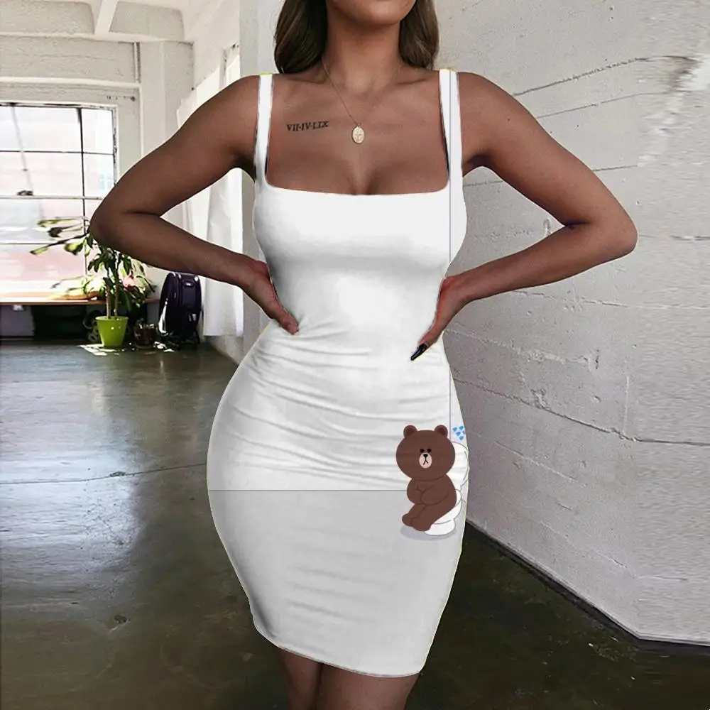 

SOMEPET Animal Dresses Women Cute Vestido Sexy Clever Bodycon Dress Womens Clothing Summer Short Beach Femme