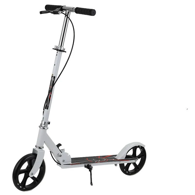 

Взрослый скутер Youth Bull Wheel двухколесный Складной Город взрослый ручной тормоз для прогулок