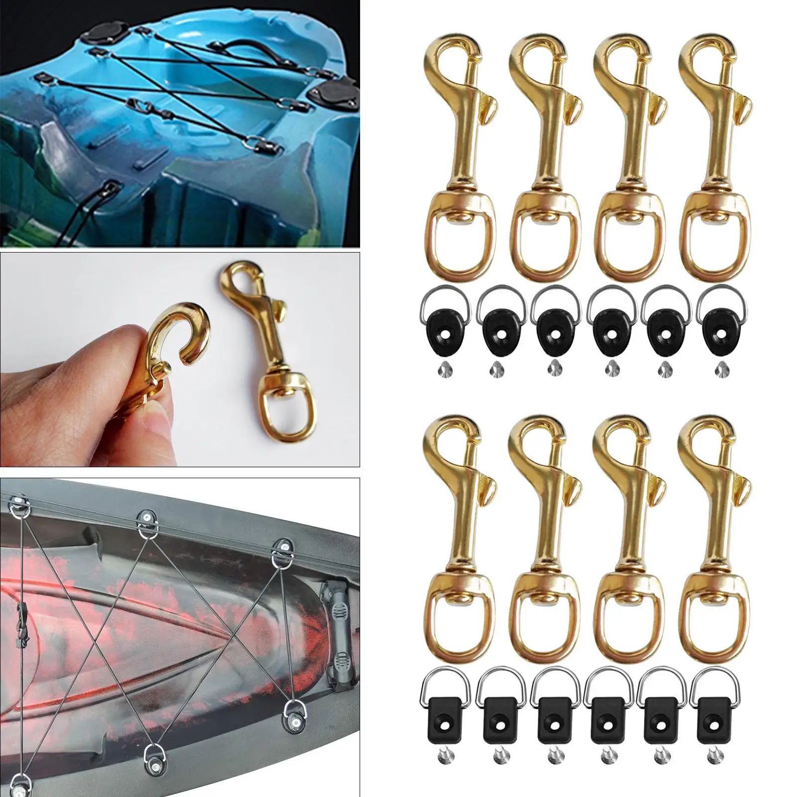 

Scuba Diving Swivel Eye Bolt Snap Hook Single Ended Dive Gear Tool Brass Key Chain Clips Underwater Snorkeling Buckle