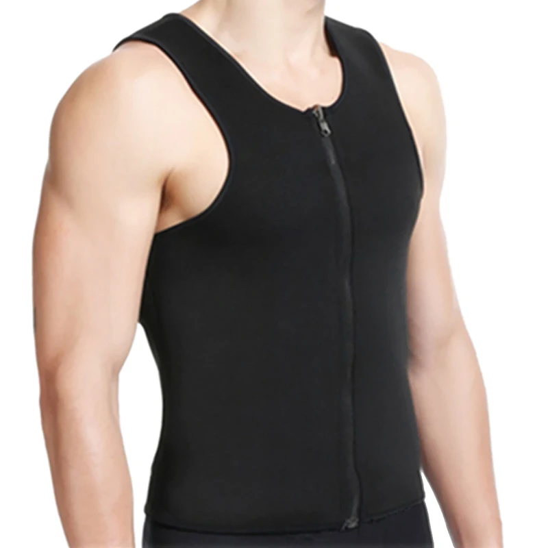 

Повседневный мужской неопреновый жилет для похудения на молнии талии, сжигания жира, потеря веса, шейпер для тела, корсет