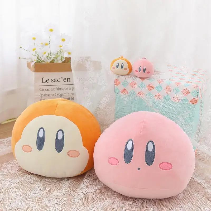 

35cm Cute Pink Tender Soft Comfortable Cure Girl Kirby Cartoon Anime Plush Stuffed Doll Toys Ragdoll Big Dumpling Pillow Gifts