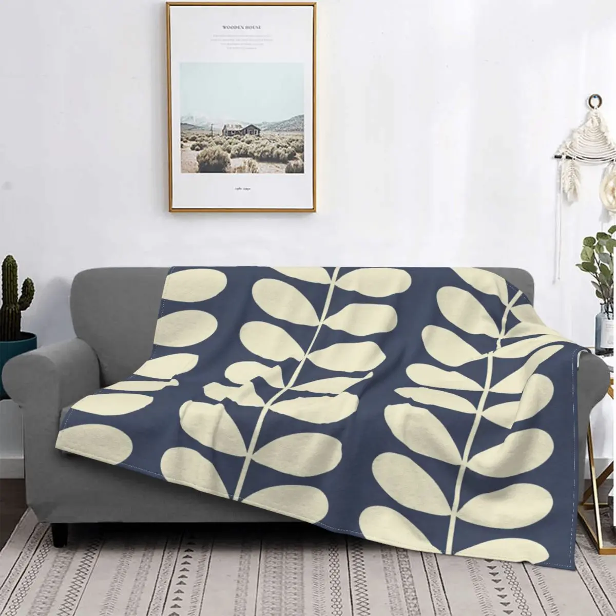 

Orla Kiely-colcha a cuadros para cama, manta suave, 1551