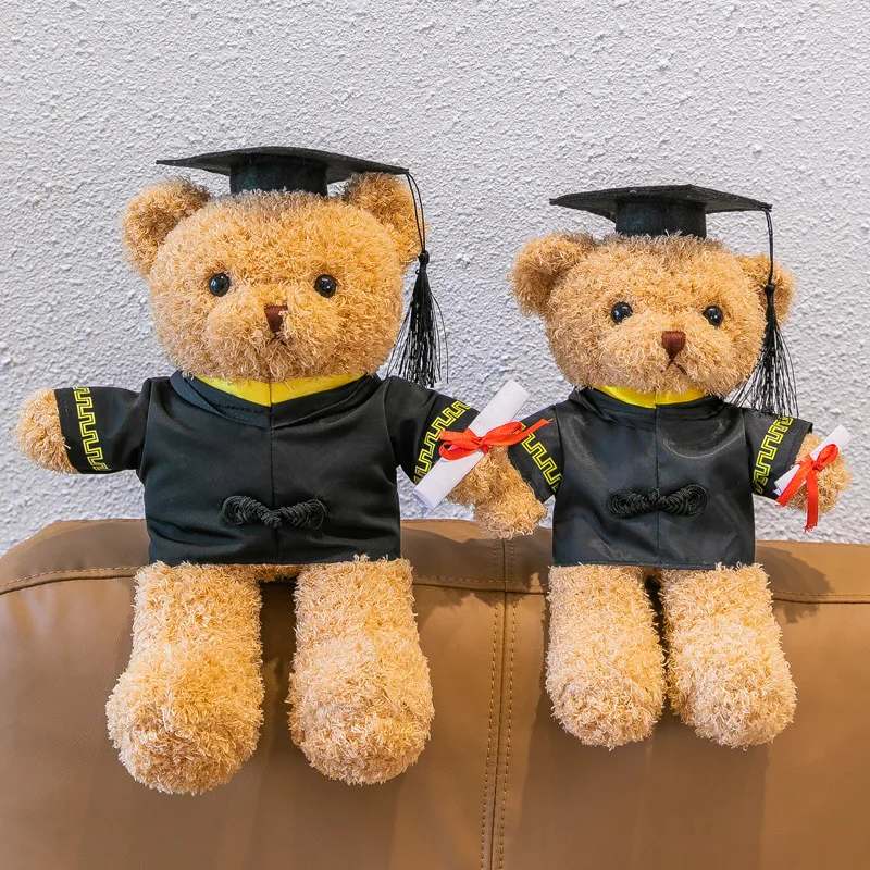 

Doctoral Hat Teddy Bear Plush Toy Doll Bachelor's Clothing Little Bear Doll Student Graduation Commemorative Gift