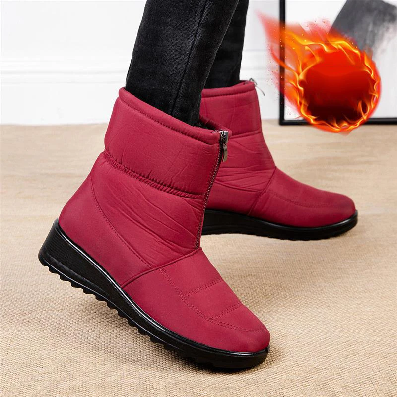 

Snow Women Boots Casual Ladies Shoes Waterproof Platform Boots Zipper Women Shoes Comfortable Keep Warm Winter Shoes Botas Mujer