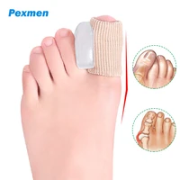 pexmen 2pcspair gel toe separator spacer bunion corrector for overlapping toe hallux valgus blisters corns bunions pads