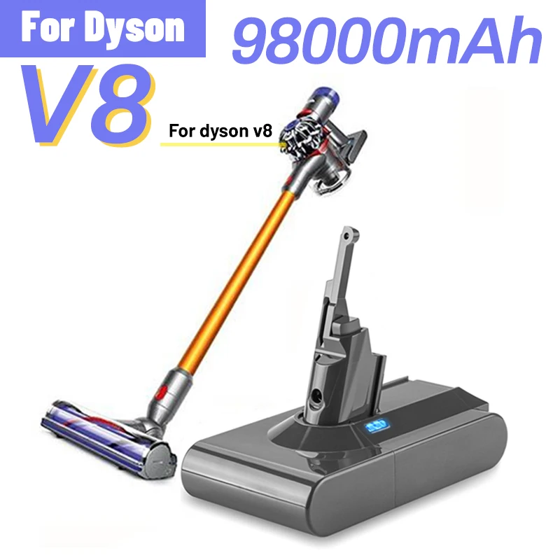 Dyson V8 21.6V 98000mAh Replacement Battery for Dyson V8 Absolute Cord-Free Vacuum Handheld Vacuum Cleaner Dyson V8 Battery