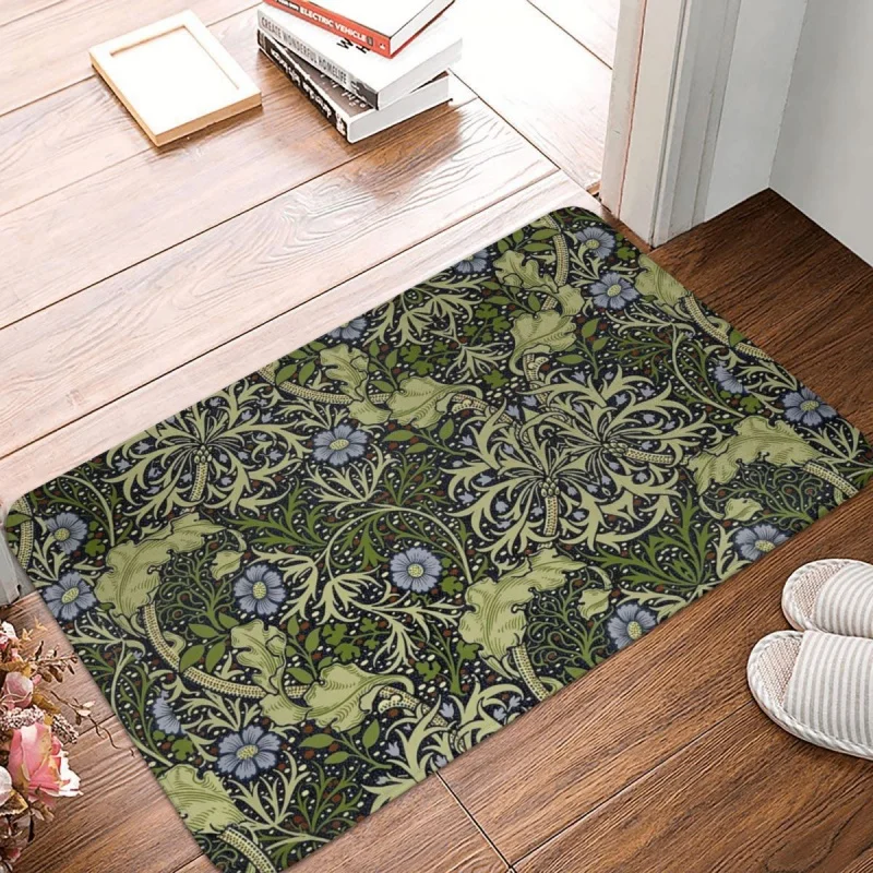 

William Morris Seaweed Doormat Rug Carpet Mat Footpad Polyester Non-slip Antiwear Front Room Corridor Kitchen Bedroom Balcony