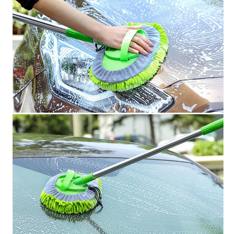 

Car Cleaning Brush Detailing Adjustable Super absorbent Car Wash Brush Telescoping Long Handle Cleaning Mop Auto Accessories