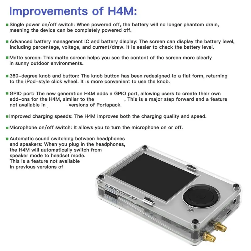 Фото N10R-For Hackrf One R10C для программно-определяемого радио SDR, совместимый с новым Portapack H4MS H4M Mayhem в пластиковом корпусе №4