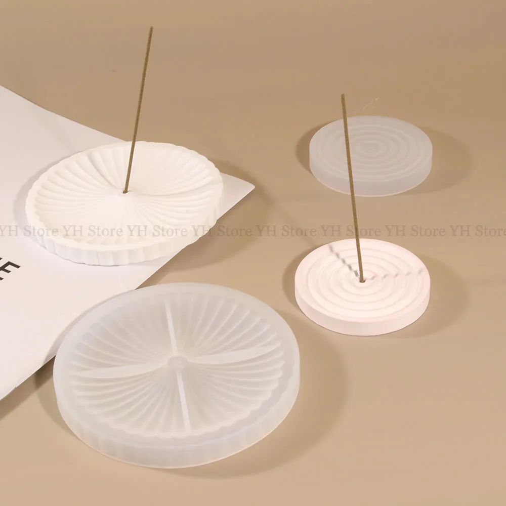 Уникальная силиконовая форма для бетона Круглый держатель благовоний подноса