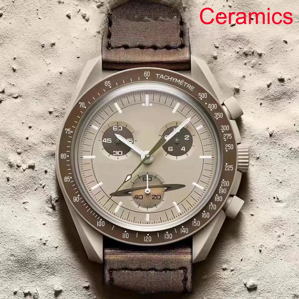 

New Couple Moon Watch Quartz Top Brand Luxury Luminous Leather Watch Man Casual Watch Men Fashion Chronograph Relogio Masculino