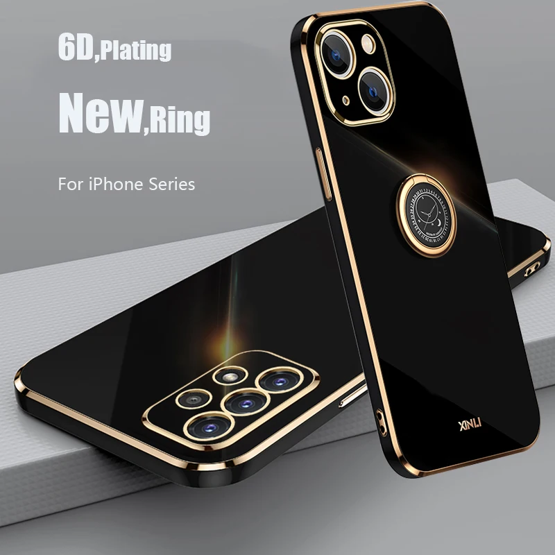 

Finger Ring Plating Phone holder Case For Motorola Moto G10 G20 G30 G60 G50 G40 E20 G25 G2 E7 G9 Plus G8 Power Lite Play Cover