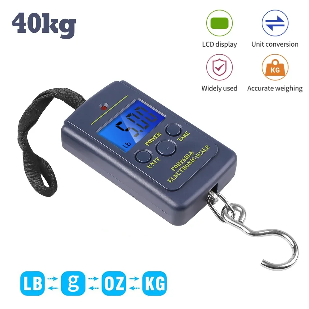 

Weight Digital LCD Weight Luggage Bag Suitcase Portable Electronic Scales Balance Scale Hanging Travel Scale Kitchen Tool 40kg