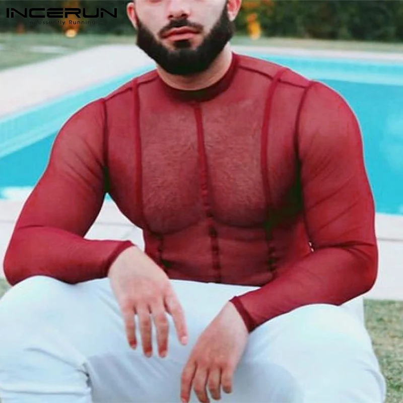 Fashion Casual Style Men's Rompers Solid Hot Sale Simple Long Sleeve Triangle Bodysuits S-5XL INCERUN 2023 Comfortable Homewear