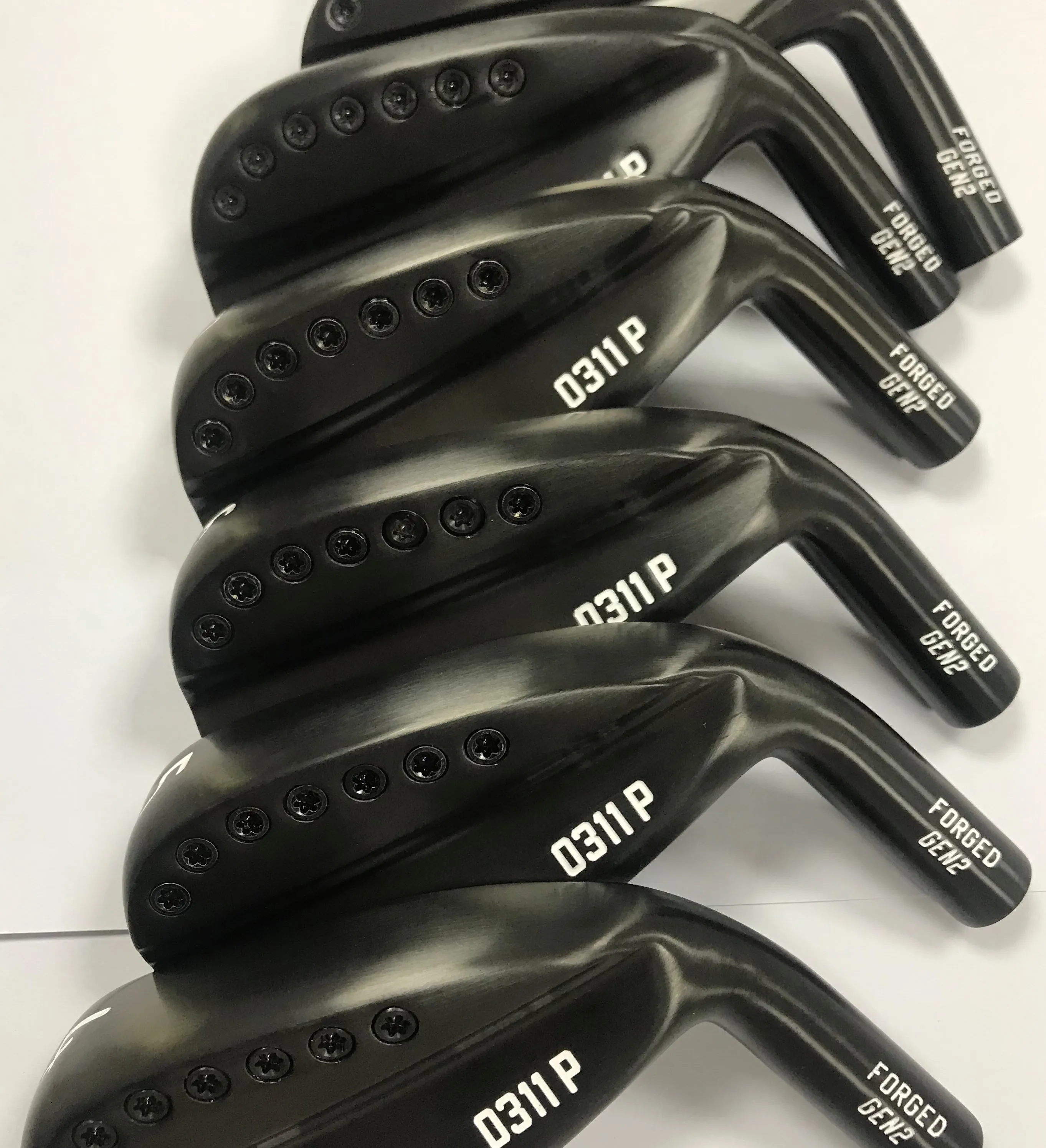 Set Forged Hollow Blade Black Color Golf Irons Finished Golf Club 456789gw Free Shipping