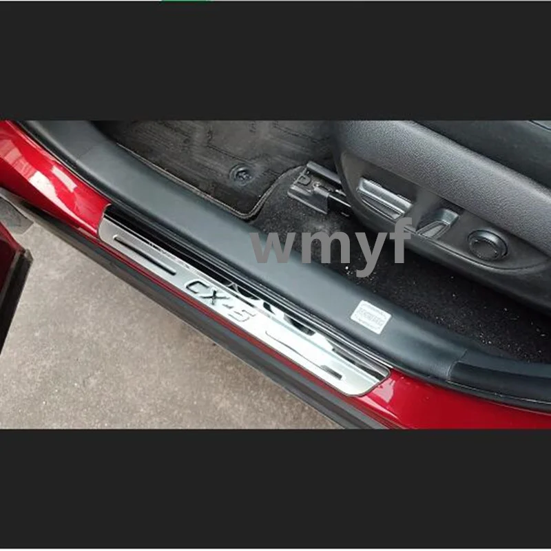 

Для Mazda CX5 2021 2020 2017 2018 19, аксессуары для дверей, протектор порога автомобиля, накладка, автомобильная наклейка, отделка, Стайлинг