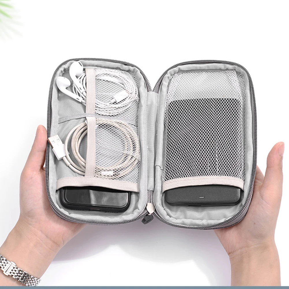 

Portable Bag Organizer Pouch Carry Storage Case Waterproof Double Layers Wires Charger Usb Cables Gadget Bags Travel Accessories