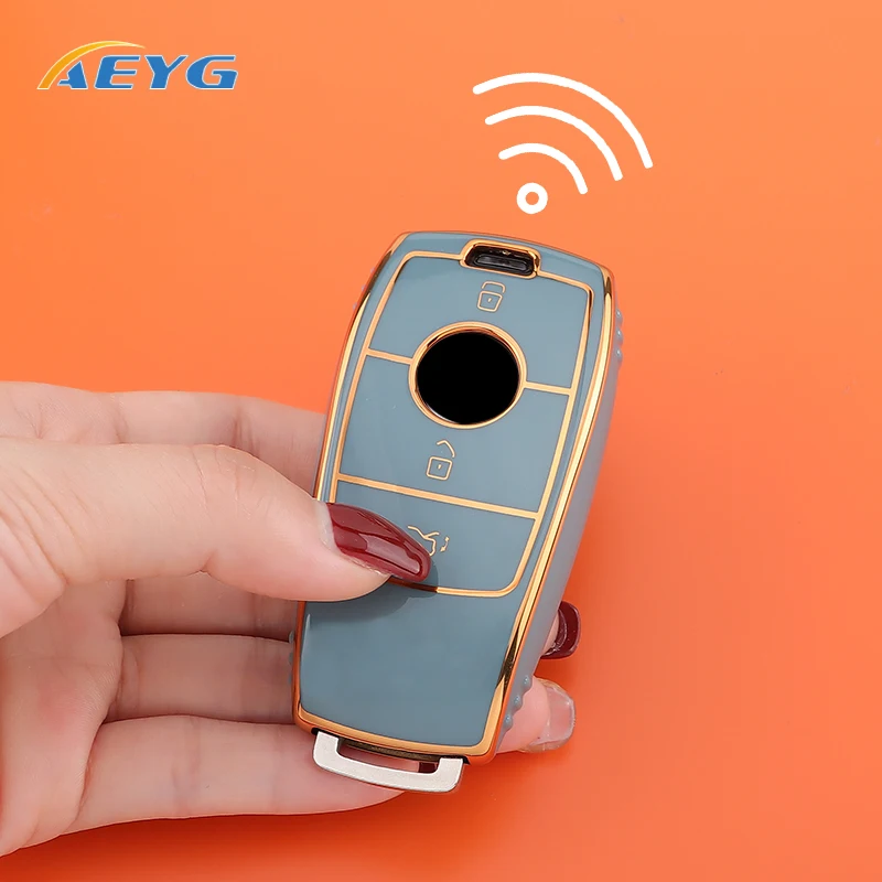 Акция ТПУ чехол для автомобильного ключа с полным покрытием Mercedes Benz E C G M R S Class W204