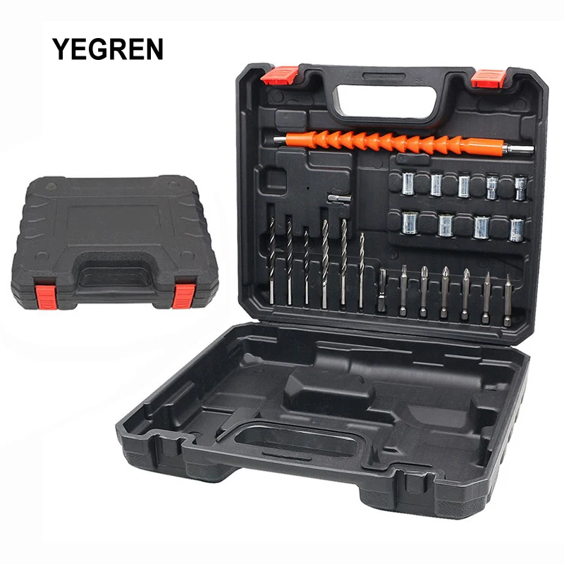 Hard Plastic Suitcase Toolbox Electric Drill Box with Metal 