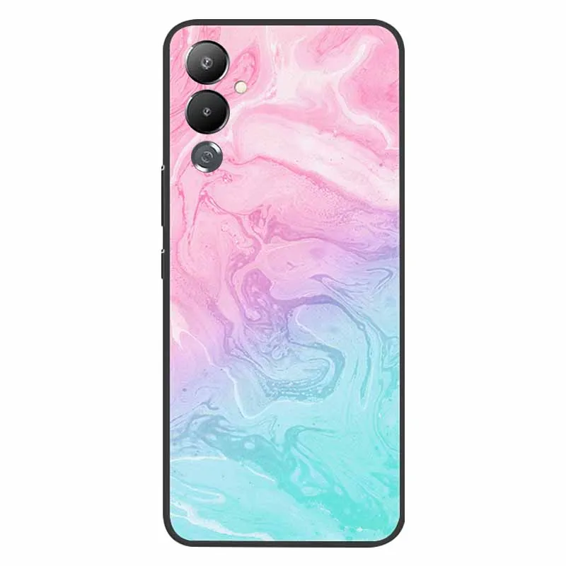 Чехол для Tecno Pova 4 Pro 4Pro противоударный мраморный силиконовый мягкий симпатичный