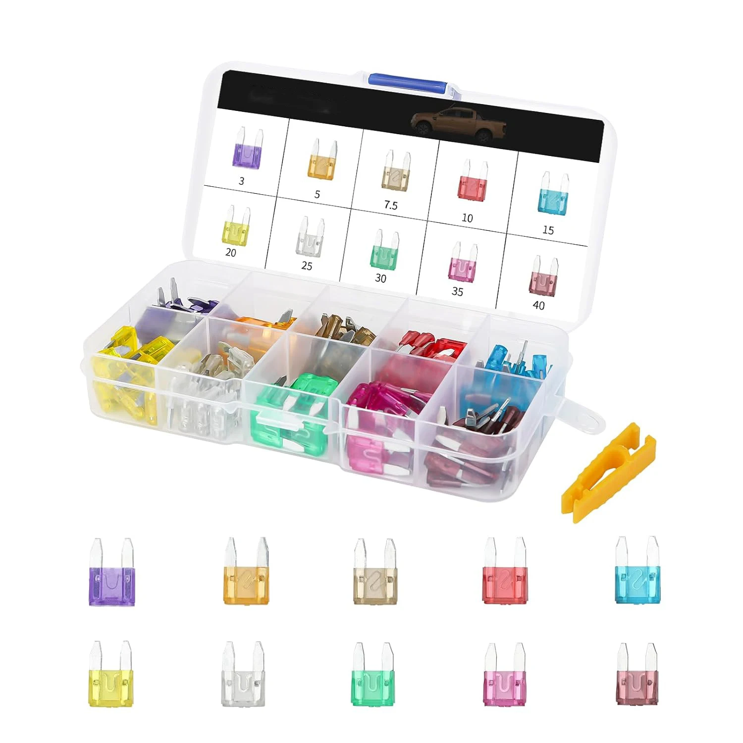 Ассортимент автомобильных предохранителей UMLIFE 100/120 шт.