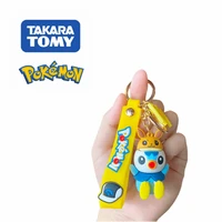 takara tomy pokemon keychain kawaii cute classic anime figure collectible toys decoration goods childrens gifts pikachu cartoon