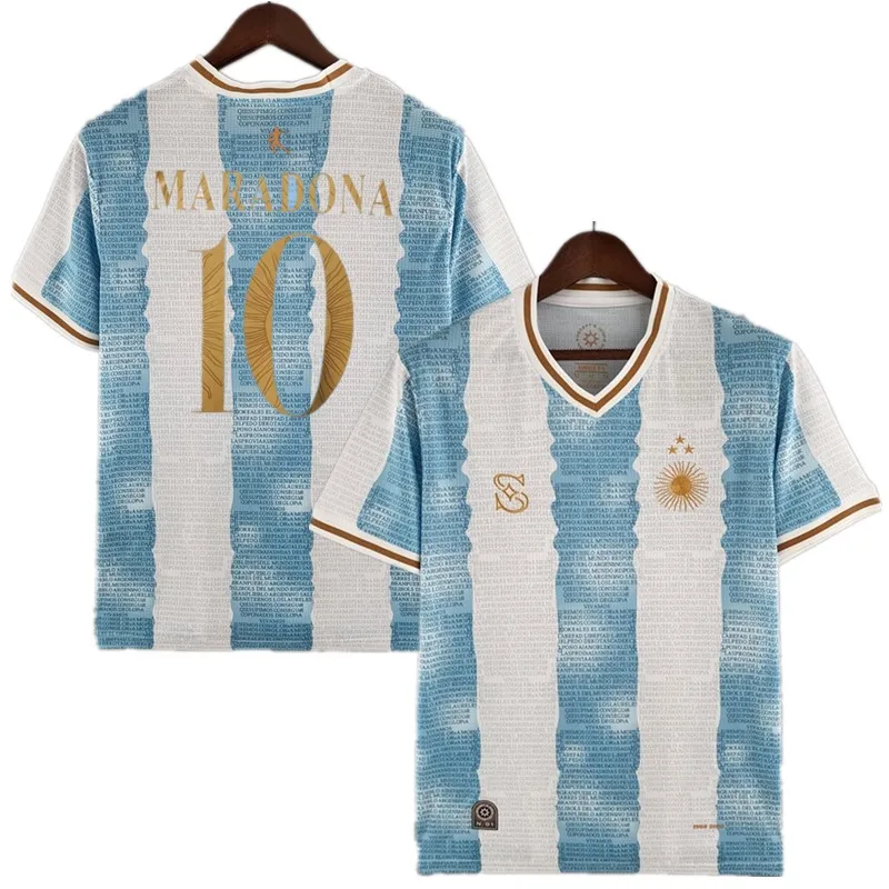 

Футболка с 3 звездами Аргентина, футболка, футболка, Мужская футболка MARADONA, Футбольная форма