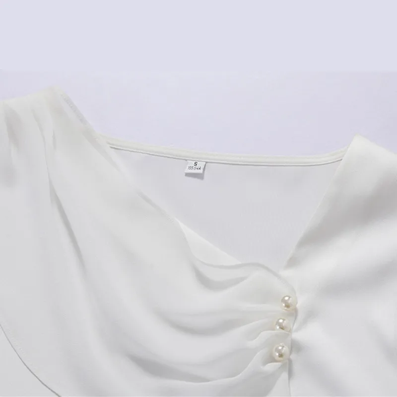 Женская шифоновая блузка с полурукавами красная дизайнерская офисная для работы