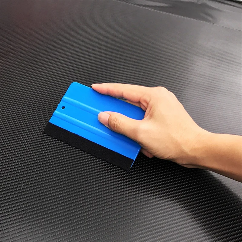 

Виниловый скребок из углеродного волокна для удаления окон и льда, мойка, скребок для автомобиля с фетровым фотопленкой