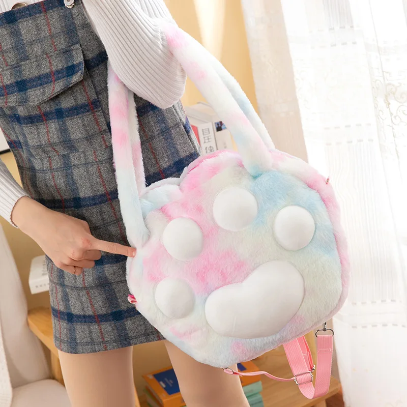 Плюшевый рюкзак с когтями для девочек милый дизайнерский чемодан дорожная сумка