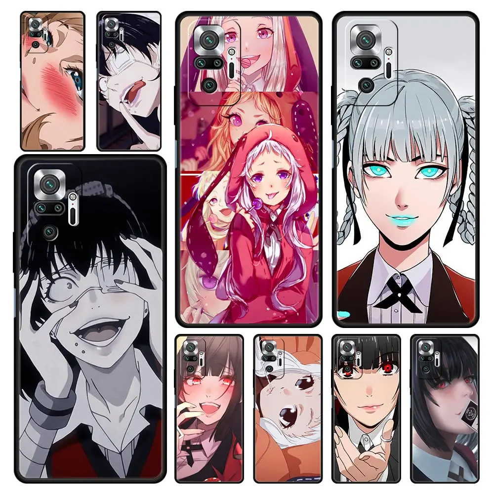 

Anime Kakegurui Face Phone Case For Xiaomi Redmi Note 11 10 Pro 9S 11S 9 8 7 8T 9C 9A 8A 10s K40 k50 Gaming 9T 5G Silicone Cover