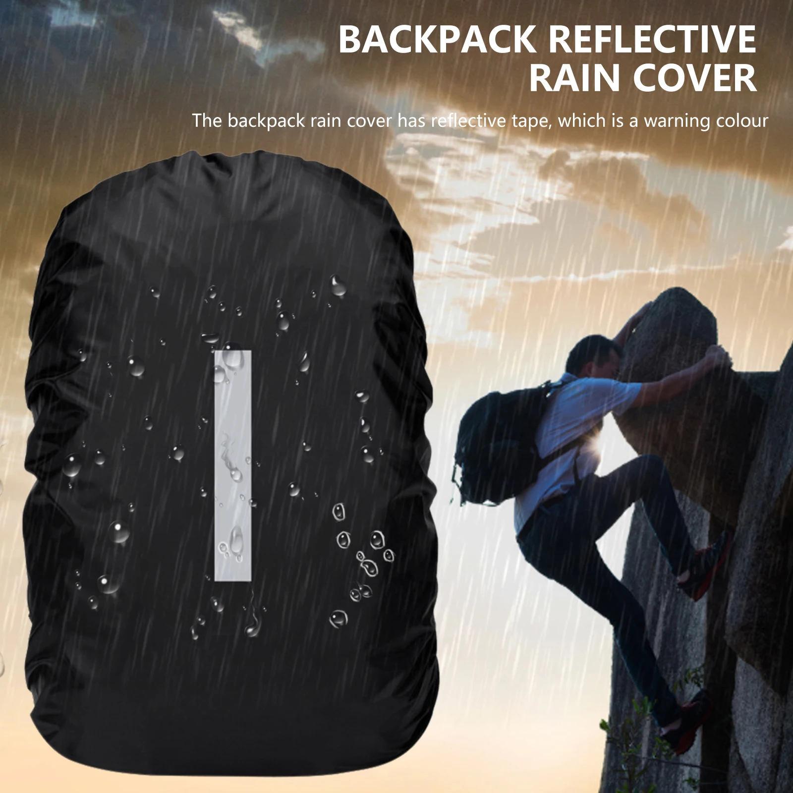

Rain Covers for Backpack / School Bag Waterproof Rain Protection Covers With Cross Buckle Strap Safety Case For Outdoor Camping