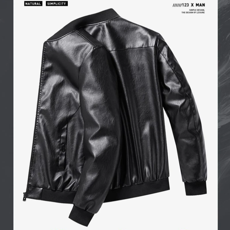 Кожаное пальто большого размера мужская аутентичная новая высококачественная