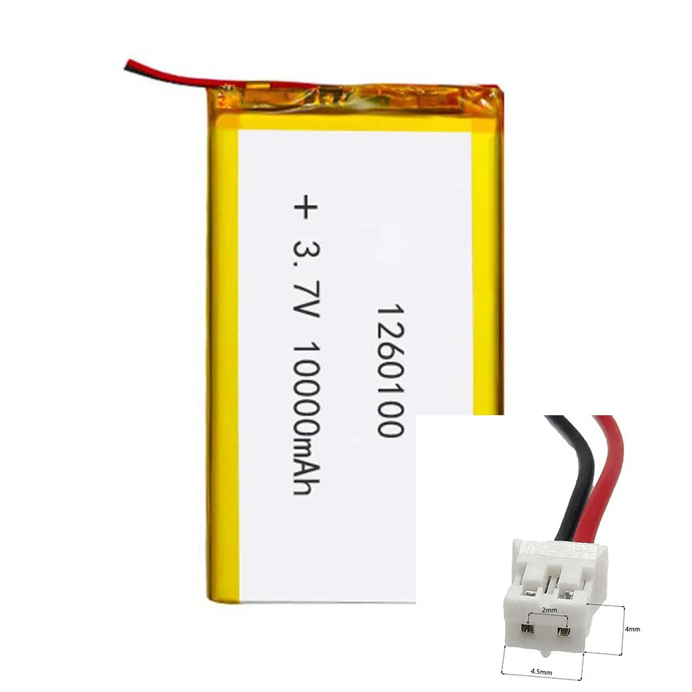 

Перезаряжаемый литий-полимерный ионный аккумулятор 3,7 в 10000 мАч 1260100 для MP3 камеры внешний аккумулятор для ноутбука мобильного планшета