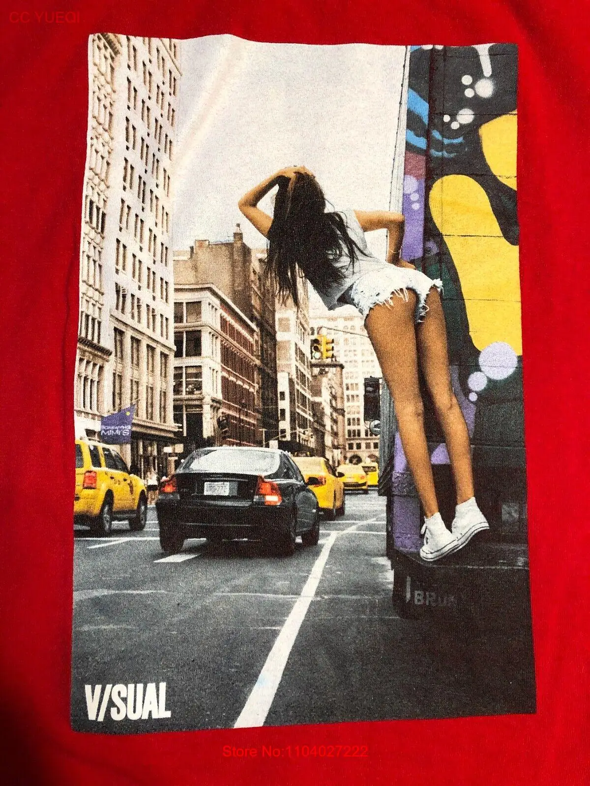 Визуальная Мужская Футболка Маленькая женская уличная одежда граффити для