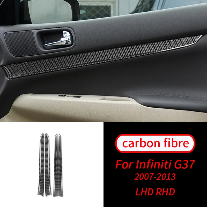 

For Infiniti G37 07-13 Soft Carbon Fiber Door Panels Door Trim Strip Car Interior Accessories Car Interior Supplies