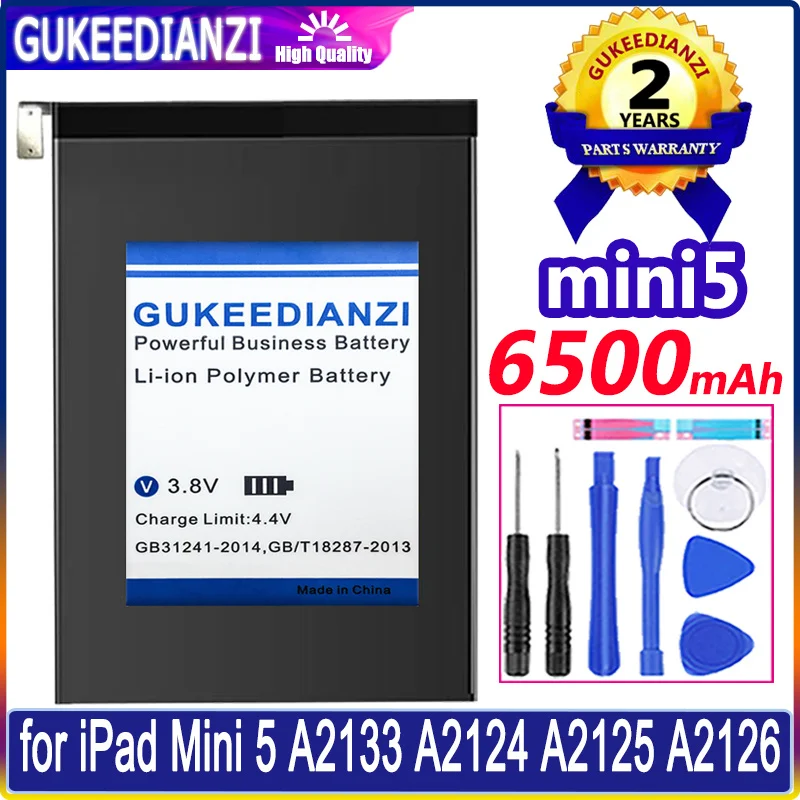 

6500mAh Mini5 Battery For Apple IPad Mini 5 A2133 A2124 A2125 A2126 Batteries + Free Tools