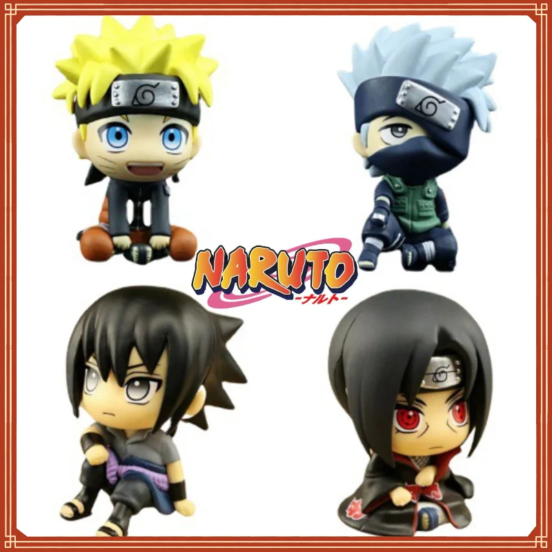 

Naruto Figure Sitting Uzumaki Hatake Kakashi Uchiha Sasuke Uchiha Itachi Car Decoration Anime Model Office Decoration