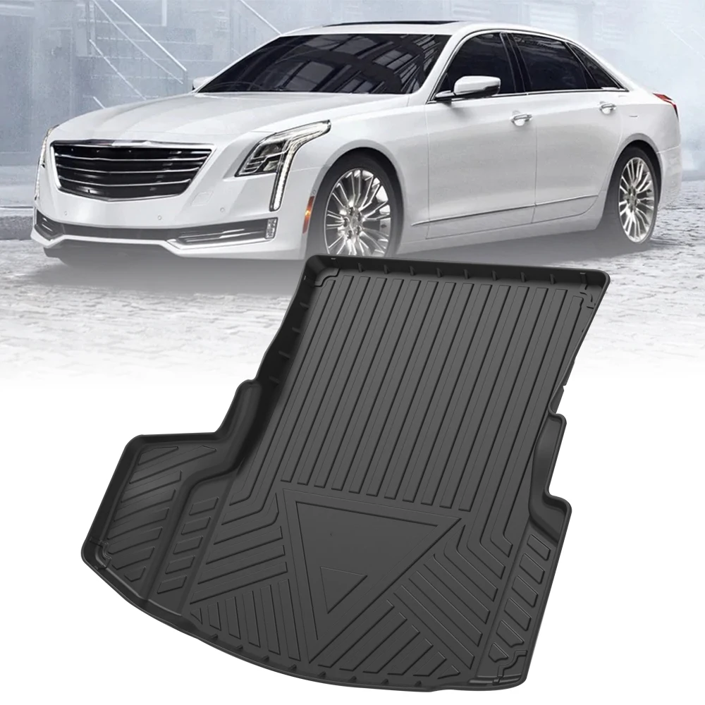 TPE Car Storage Box Pad Rear Trunk Mat For Cadillac CT4 CT5 CT6 2016-2022 Waterproof Protective Liner Trunk Pad Tray Rubber Mat