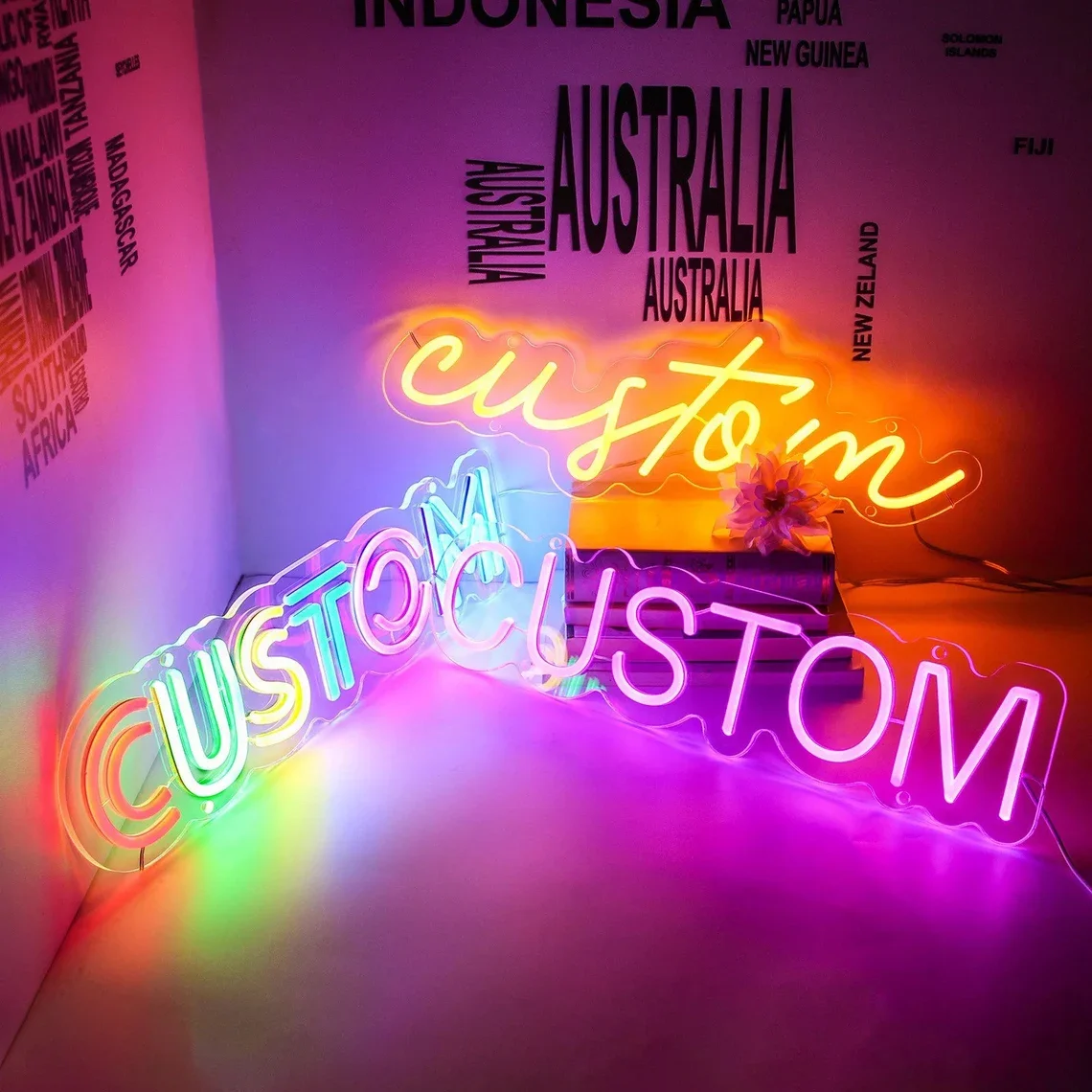 Personalised Custom Neon Sign Handmade Led Night Lights Business Logo Name Bedroom Lamp Birthday Party Wedding Gift Home Décor