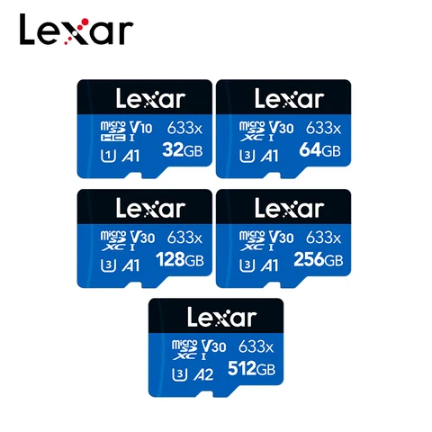 Lexar 633x Micro SD карта памяти 64GB, быстрая скорость передачи данных — пример использования
