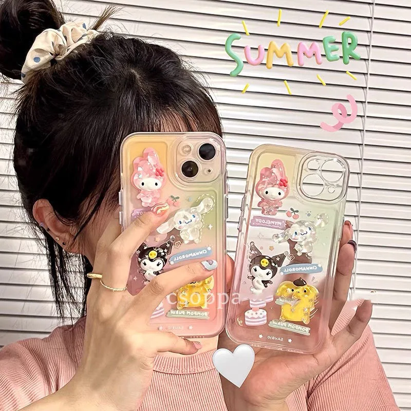 

Sanrio 3D Kuromi My Melody Cinnamoroll Phone Case For Huawei P30 P40 P50 Pro Mate 30 40 Nova 5 7 se 8 9 Shockproof Cover