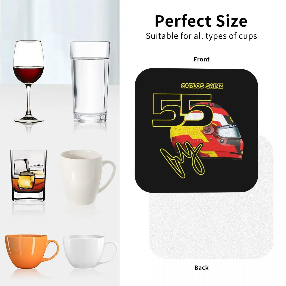 Carlos Sainz Jr F1 Фирменные графические подставки Кухонные салфетки Изоляционные