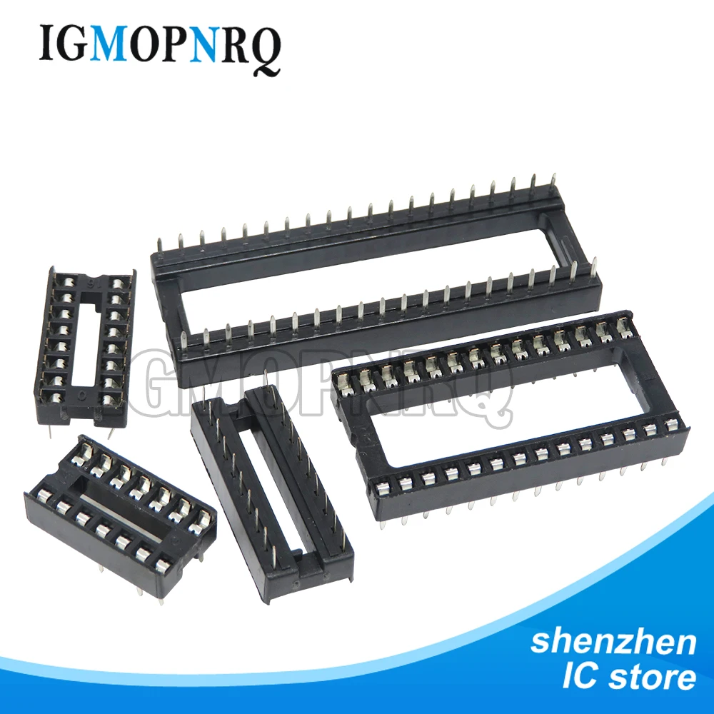 10 шт. разъемы IC DIP6 DIP8 DIP14 DIP16 DIP18 DIP20 DIP28 контакты разъем DIP Socket 6 8 14 16 18 20 24 28 контактов